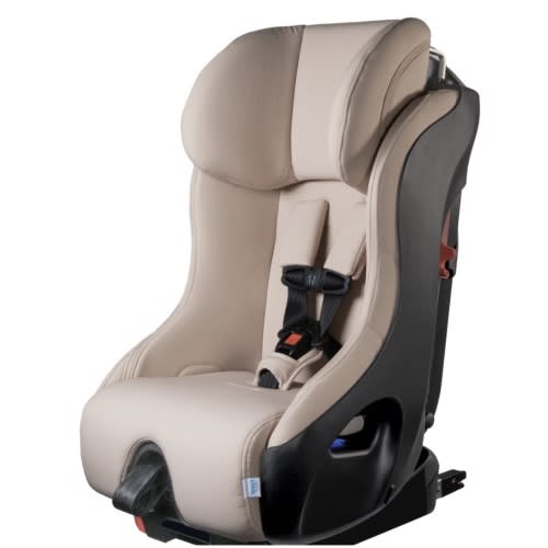 Clek Foonf Slim Convertible Car Seat | Infants + Toddlers, Rigid-LATCH (Color: Latte ziip)