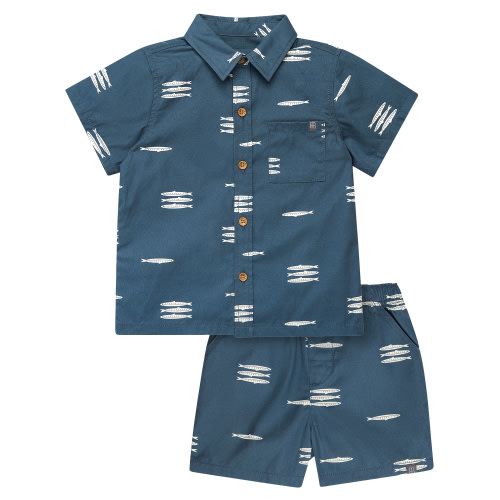 Modern Moments by Gerber Toddler Boy Resort Shirt and Short Outfit Set, 2-Piece, 12 Months - 5T