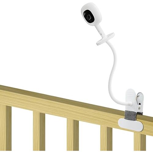 SZAOYU Baby Monitor Mount Compatible with Nanit Pro Smart & Flex Stand, 15.7 inches Flexible Arm, White, Adjustable, Minimalist Style