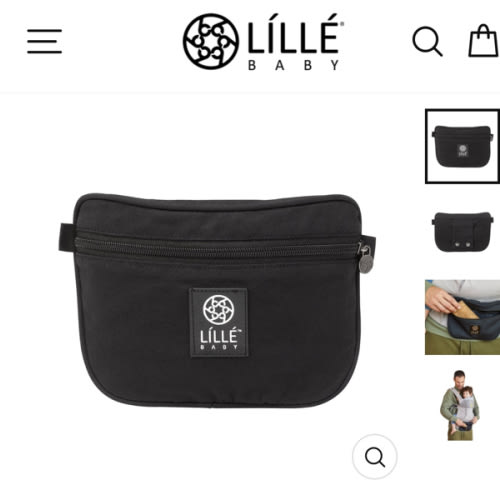 Pocket Pouch Universal Baby Carrier Pocket - Black