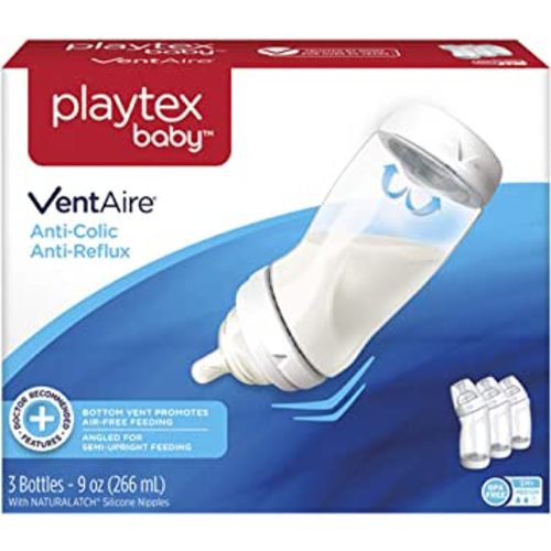 Playtex Baby Ventaire Anti Colic Baby Bottle, BPA Free, 9 Ounce - 3 Count