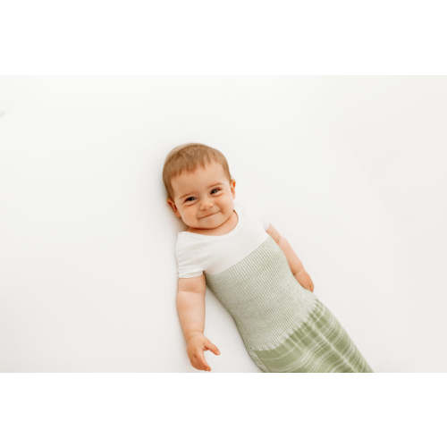 Bamboo Blend Mint Arms Out™ Short Sleeve Sleep Sack - Arms Out Short Sleeve Small (12lbs - 18lbs)