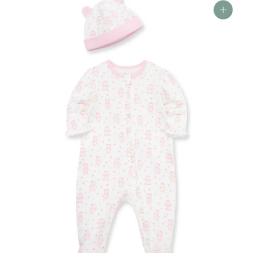 Joyful Bear 2-Way-Zip Footie & Hat