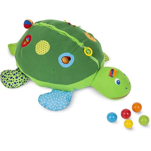 Melissa & Doug Kids Turtle Ball Pit with 60 Balls, Green