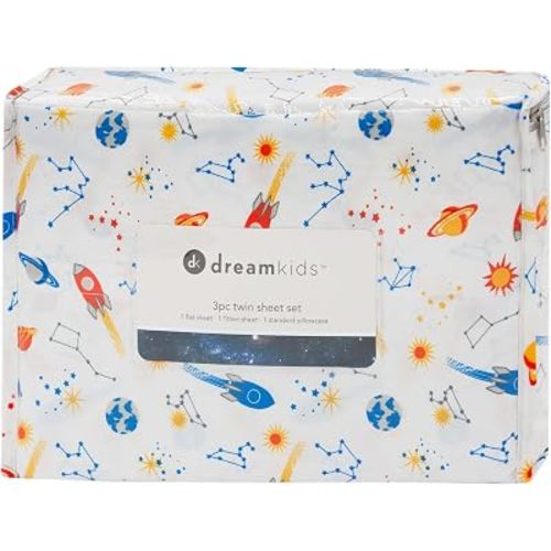 Twin Sheets Set Kids Boys/Girls, Bed Sheets Kids, Cute Bed Sheet, Includes Flat, Fitted and Pillowcase, 3 Piece