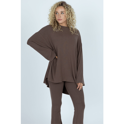 All Weekend Long Pant Set Long Sleeve Espresso