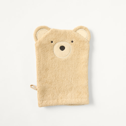 Adairs Kids - Bear Natural Nursery Wash Mitt | Adairs