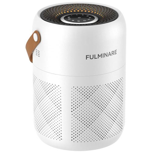 FULMINARE Purificadores de aire para dormitorio, H13 True HEPA purificadores de aire para el hogar, mascotas, oficina, filtros de aire pequeños silenciosos con temporizador modo de sueño, control de