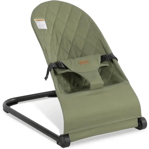 Baby Bouncer,Baby Bouncer Seat,Portable Infant Bouncer with 3-Point Safety Harness,Ergonomic Bouncy seat, Newborn Bouncer for Babies 0-6 Months up to 20lbs (Green)