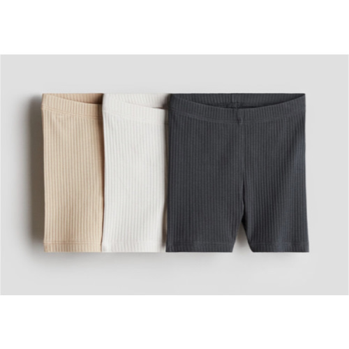 3-PACK RIBBED CYCLING SHORTS