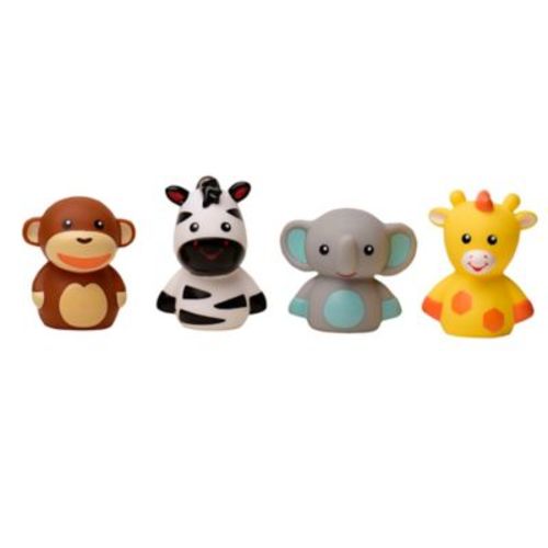 4-Piece Jungle Animal Bath Finger Puppet Set - MULTI - 4 PIECE