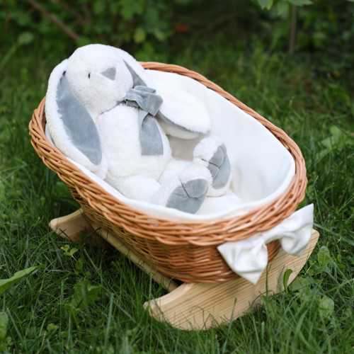 Wicker Baby Bassinet, Handmade Baby Cradle, Natural Wicker Cradle, Wicker Nursery Basket, Rustic Baby Bassinet, Handmade Wicker Bed