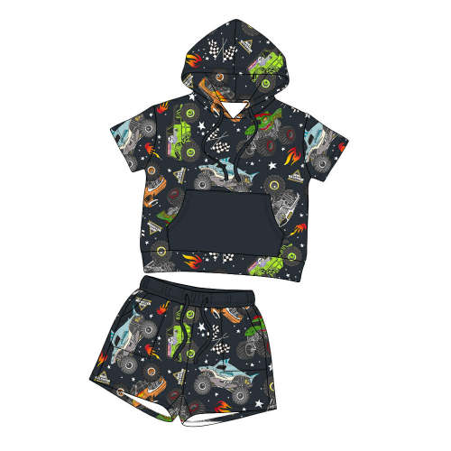 Big Wheel Blast Youth Short Sleeve/Shorts Sweatshirt Set **PreOrder**
