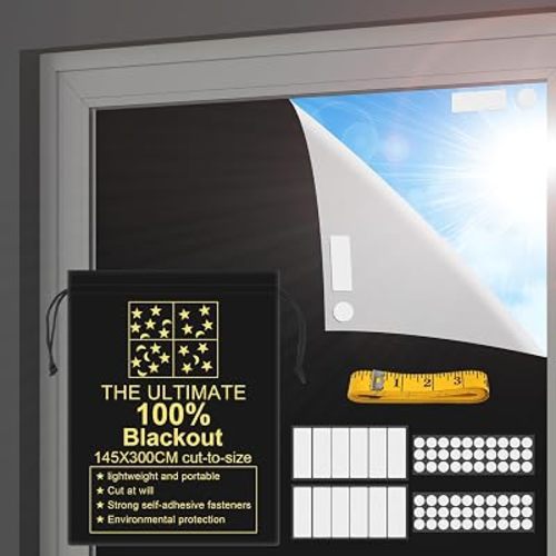 Blackout Curtains 100% Blackout Blinds Window Cover Portable Shades 118x57”