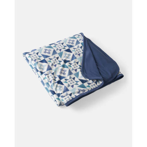 Patchwork Indigo Oversized Cloud Blanket | Little Sleepies