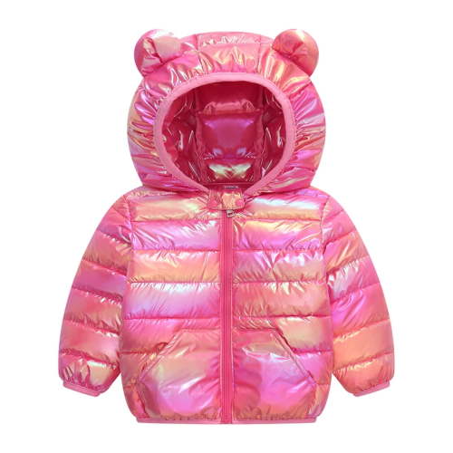 Maqroz Toddler Winter Coat Warm Girls Boys Puffer Jacket with Hood Sparkling Lightweight Full Zip Cozy Quilted Coat Thermal Hooded Down Jackets with Pockets Cold Weather Outfits, Sizes 12M-5T