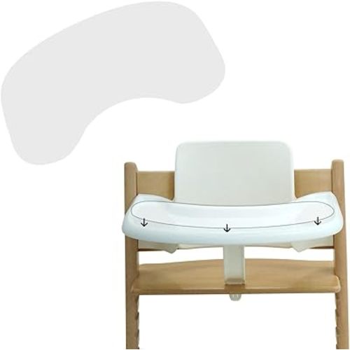 Suction Solver Sticker Compatible with Stokke Tripp Trapp Tray Safe Adehisve Placemat Improves Suction Keeps Suction Bowls and Toys Baby High Chair Placemat (2, Peanut Shape)