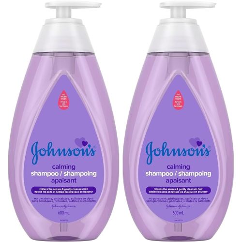 Johnson's Baby Shampoo, Calming Shampoo, Paraben Free, 600 ml (Pack of 2)