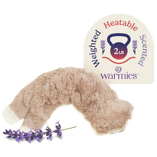 Intelex Warmies Microwavable French Lavender Scented Plush, Sloth Wrap | Neck Heating Pad, Stays Warm for Hours, Heats in 30 Secs, Chills 2-3 Hrs, Weighted, Scented with Calming French Lavender