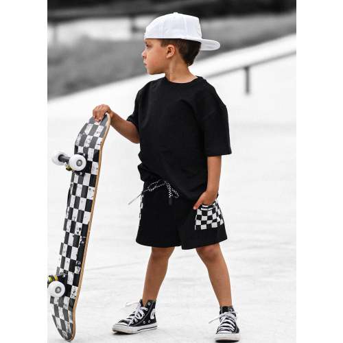 Everyday Cotton Shorts Set in Black