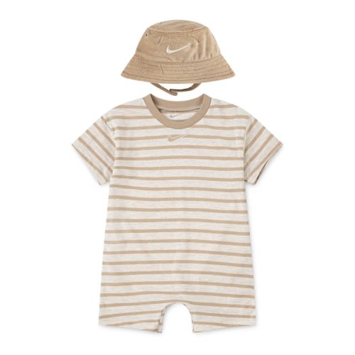 Stripe Romper & Bucket Hat Set