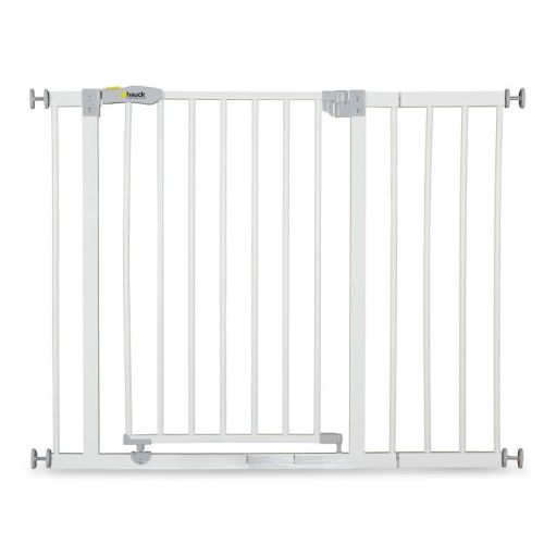 hauck Open N Stop Pressure Mounted Fit Baby Safety Gate with 8" Extension, White