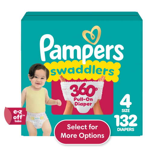 Free Shipping! Pampers Swaddlers 360 Pull-On Diapers Size 4 22-37 lbs, Leakproof Skin Protection, Hypoallergenic