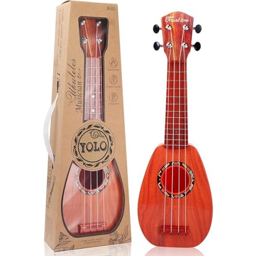 17 Inch Mini Guitar Ukulele Toy for Kids 3-6, Toddler Musical Instruments