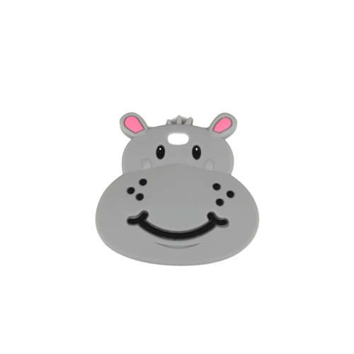 Grey Hippo Teether