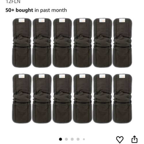 ALVABABY Reusable 5 Layers 12 Pack Inserts with Gussets for Baby Cloth Diaper and Cloth Diapers Covers 12FLN