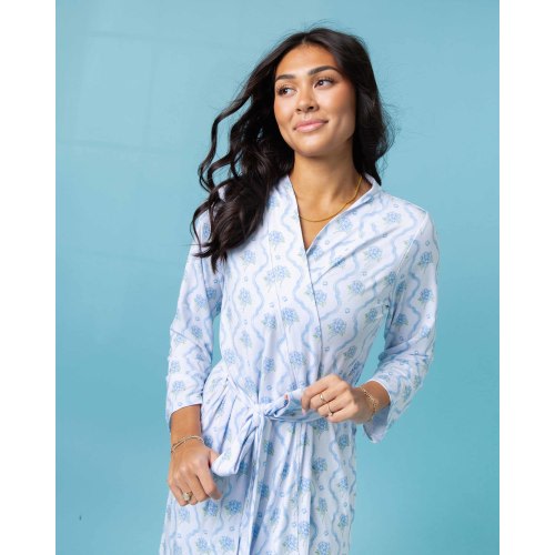 Blue-tiful Bloom Women's Robe