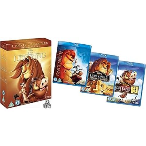 3 Movie Complete Collection: The Lion King (1-3) Box Set [Region Free Blu-ray]