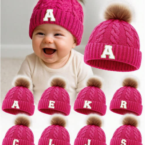 1pc Baby Letter Knitted Hat, Soft, Warm And Comfortable For Boys And Girls Autumn And Winter Outdoor Use. | SHEIN USA