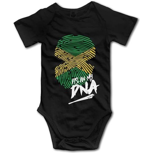 It's in My DNA Jamaican Baby Climbing Short Sleeve Onesie 6-12 Month Black