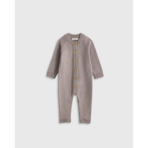 100% Organic Cotton Sweater Romper - Baby in Grey