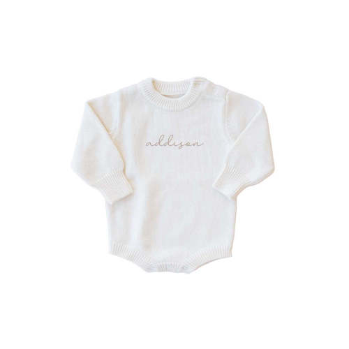 Personalized Printed Knit Sweater Bubble | Solid