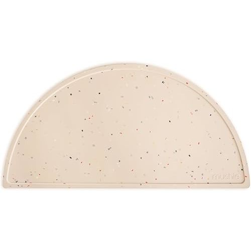 mushie Silicone Placemat for Kids | BPA-Free Non-Slip Design (Vanilla Confetti)
