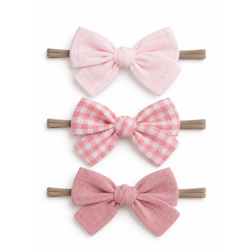 Baby Girl Headband Bows | 3-Pack Nylon Bows, Elsie – SpearmintLOVE