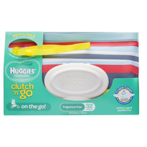 Huggies Baby Wipes Clutch And Go Unscented | 1 pack