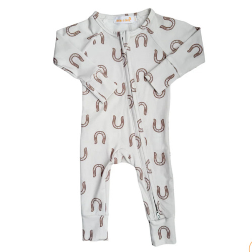 Zip Romper | Western Horse Shoe – Little and Fern