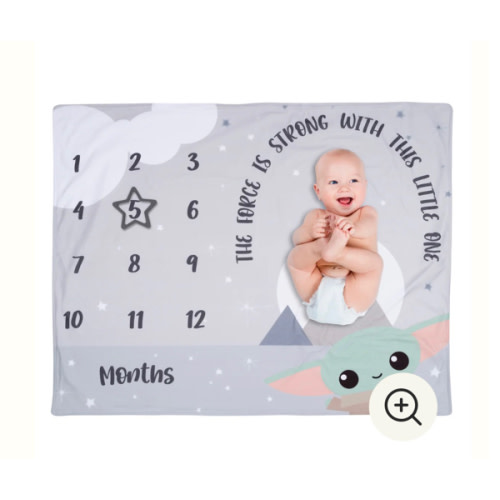 Star Wars The Child Milestone Baby Blanket