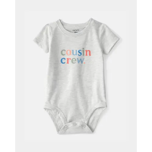 Baby 'Cousin Crew' Graphic Bodysuit - Grey | Carter's
