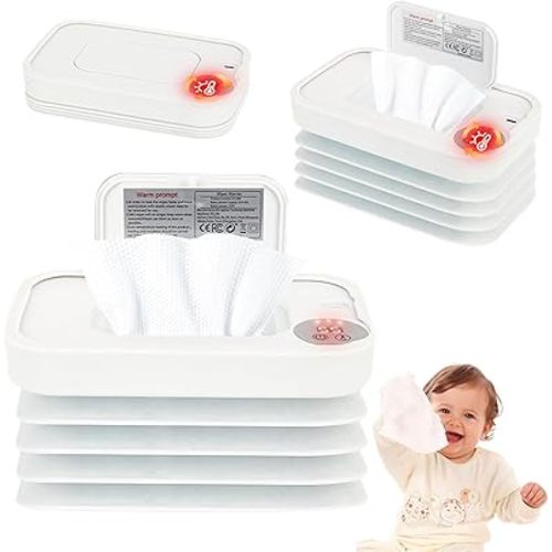 2026 New Baby Wipe Warmer and Baby Wet Wipes Dispenser | Foldable Portable Large Capacity Baby Wipes Warmer for Babies | Innovative Foldable Design | Fast and Even Heating Diaper Wipe Warmer