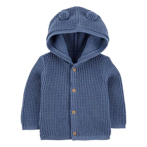 Baby Boys Carter's Hooded Waffle Knit Cardigan
