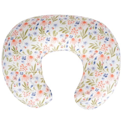 LLCJYYCY Nursing Pillow - Breastfeeding Pillow with Breathable Filling & Removable Cover, Ergonomic Support for Breastfeeding & Bottle (Green Leaf,0-12 Months)