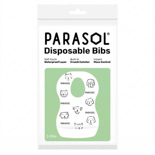 Parasol Disposable Bibs - White 5ct