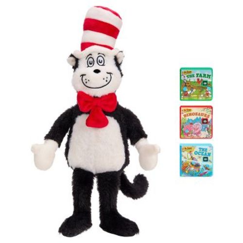 Little Tikes Story Dreamers Cat in the Hat Plush: Dr. Seuss Licensed Soft Toy, Home & Family Theme, 4-Piece Set