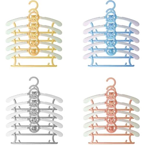 Baby Nursery Closet Hangers, Ultra-Thin Non-Slip Laundry Infant Pant Hangers for Newborn Clothes - 20pcs Colorful Gift - Adjustable Children Coat Hanger for Girl Boy Toddler Kids Child