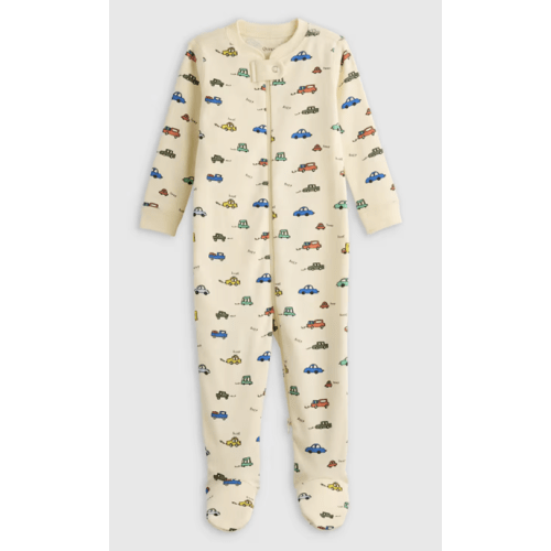 100% Organic Cotton Footie Pajama in Cars