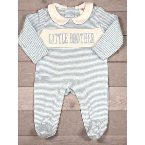 Coming Home Outfit, Embroidered Little Brother Footie, Baby Shower Gift, Baby Boy Newborn